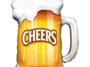35 in. Cheers Beer Mug Helium Shape Party Balloon