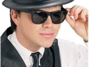 Singin Blues Set Costume Accessory- Black Hat and Sunglasses