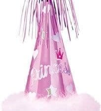 Amscan Majestic Princess Foil Hat W/Marabou Party Wearable Favours Headwear (Pack Of 1), Pink, 10"