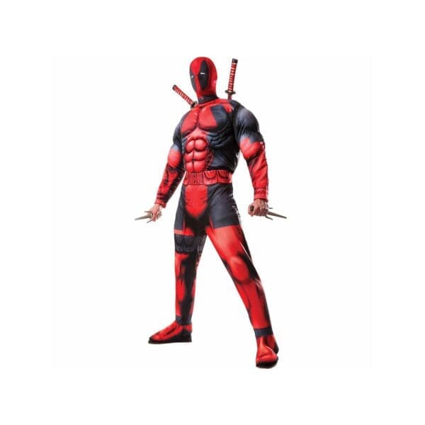 Mens Deluxe Deadpool Marvel Costume Size XL