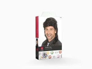 Black Mullet Fancy Dress Wig -  Wig Fancy Dress Mullet Accessory Black Costume Mens 1980s Long Adult Jason