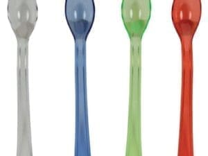 Assorted Color Mini Appetizer Spoons 24 Pack