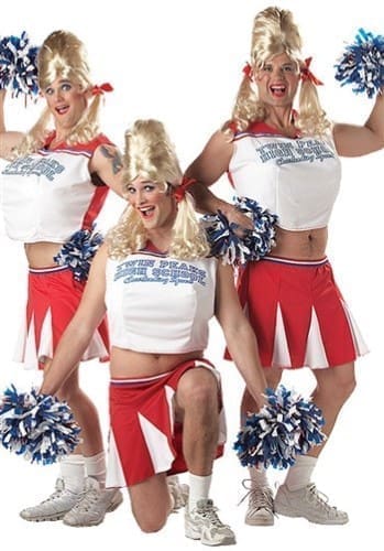 Mens Cheerleader Fancy Dress Costume