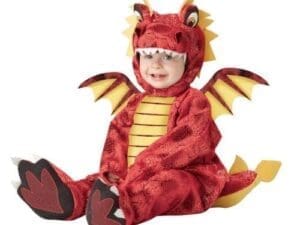 Adorable Dragon Costume Infant Toddler: Red & Yellow 12-18 Months