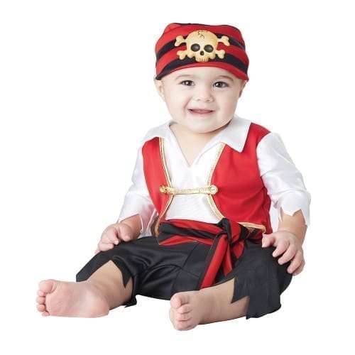 Infant Boy Pee Wee Pirate Costume Sz 12-18 Months