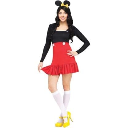 Miss Mikki Mouse - Womens Dress Costume - S/M (2-8)