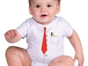Rubie's Costume My First Halloween Businessman Executive Onesie Costume, White, 6-12 Months