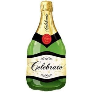 39 in. Celebrate Champagne Bottle Helium Shape Party Balloon