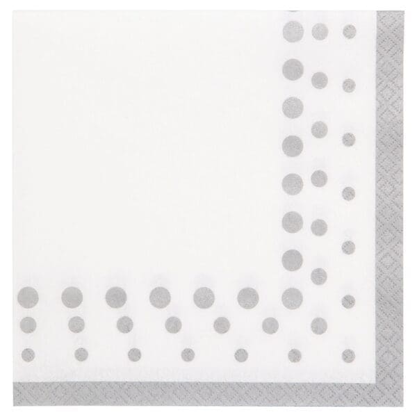 Creative Converting Sparkle and Shine Silver Napkins, 16 Ct - Image 3