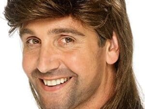 Brown Mullet Fancy Dress Wig