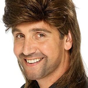 Brown Mullet Fancy Dress Wig