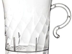 Elegance Coffee Cups Clear 10 Pc - Party Supplies - 10 Pieces