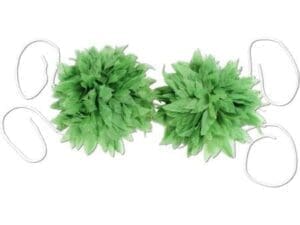 Green Fern Leaf Bikini Top