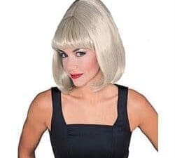 Short Blonde Starlet Wig Bob Cut Hair Fancy Dress up
