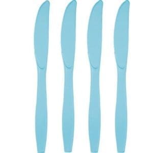 Touch of Color Premium Plastic Knives, Pastel Blue, 24 Ct