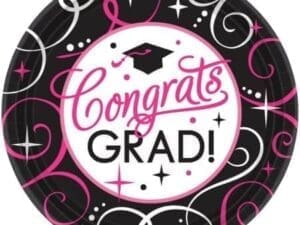Sparkling Grad 10.5" Luncheon Plates (18 Pack)- Graduation Party
