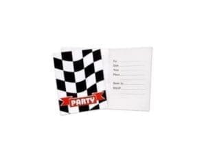 Black and White Checkered Invitations