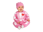 Glow In The Dark Pink Skeleton Costume Romper Infant