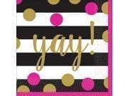 Gold Confetti Grad Beverage Napkins (36 Count)