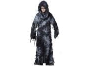 California Costumes Deluxe Ghoul Robe Costume, Medium, Black/Gray