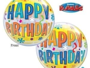 22 Inch Happy Birthday Bubble Balloon