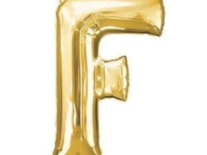 Anagram 78401 32 in. Letter F Gold Supershape Foil Balloon