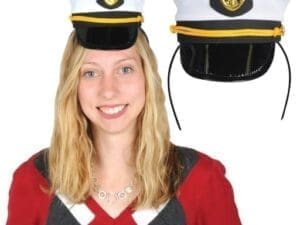 Beistle Nautical Party Costume Yacht Captain's Cap Headband - 12 Pack (1/Pkg)