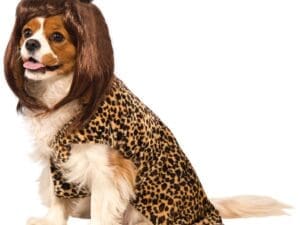 Cave Woman Pet Prehistoric Dog Cat Leopard Print Halloween Costume-Xl