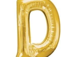 Anagram 78397 33 in. Letter D Gold Supershape Foil Balloon