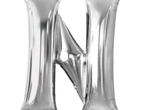 Anagram 78416 32 in. Letter N Silver Supershape Foil Balloon