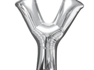 34 in. Letter Y Silver Supershape Foil Balloon