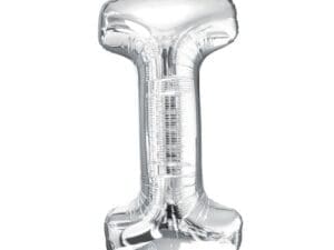 78406 32 in. Letter I Silver Supershape Foil Balloon