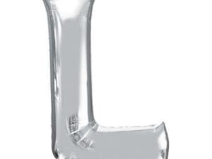 Anagram 78412 32 in. Letter L Silver Supershape Foil Balloon