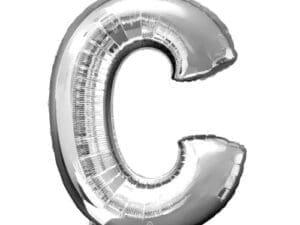 Anagram 78394 32 in. Letter C Silver Supershape Foil Balloon