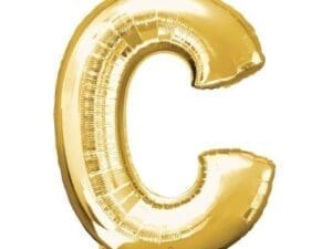 Anagram 78395 32 in. Letter C Gold Supershape Foil Balloon