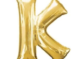 Anagram 78411 33 in. Letter K Gold Supershape Foil Balloon