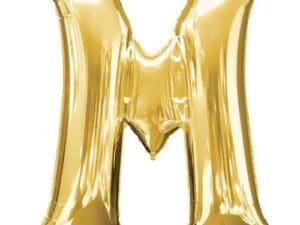 A3-2972 34 in. Letter M Balloon, Gold