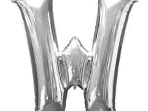 Anagram 78434 33 in. Letter W Silver Supershape Foil Balloon