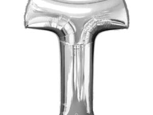 Anagram 78428 32 in. Letter T Silver Supershape Foil Balloon