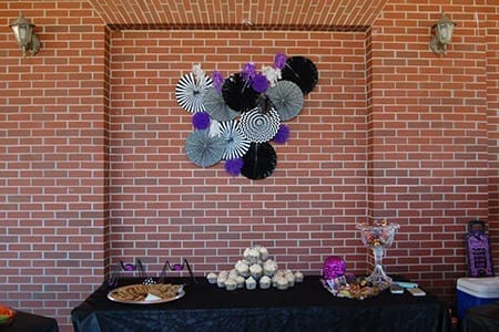 purple spooky decorations