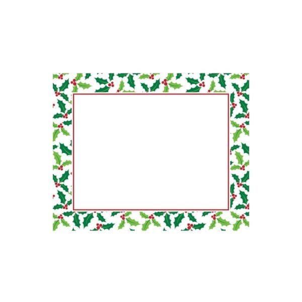 Holly Placemats 12 Ct Christmas Place Mat 12 X 15 - Image 2