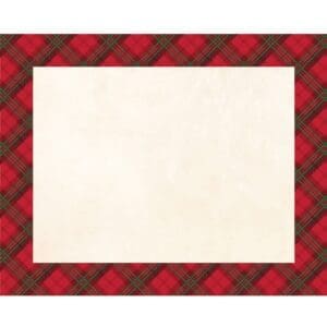 12ct Holiday Plaid Placemats Red