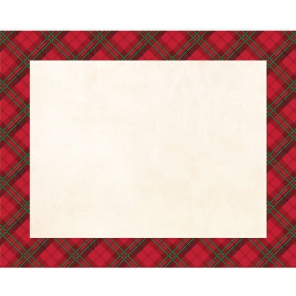 12ct Holiday Plaid Placemats Red