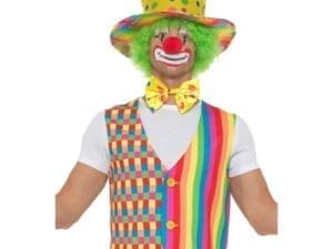 Big Top Clown Kit, Waistcoat, Bow Tie & Hat, Circus Fancy Dress, up to 40"