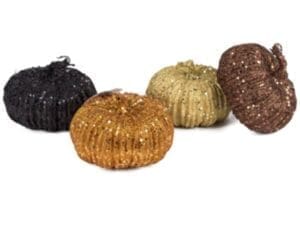 2318699 6 in. Glitter & Sequin Pumpkin, Assorted Color - Case of 24