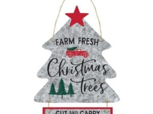 242421 Christmas Fresh Farm Trees Hanging Sign