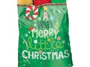 Christmas Very Merry Plastic Gift Sacks, 56"H X 44"W X 30"D, Multicolor