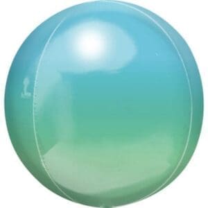 Price Includes Helium Blue & Green Ombre Orbz Balloon
