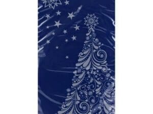 Silent Night Paper Guest Napkins 16 Ct Navy Silver Christmas Tree