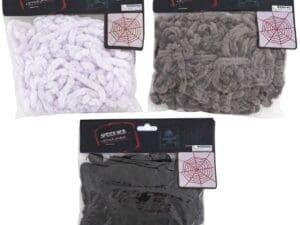 2340001 25 in. Stretchy Yarn Spider Web, Assorted Color - Case of 36